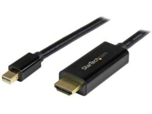 StarTech.com Cable Mini DisplayPort Macho - HDMI Macho Ultra HD 4K, 3 Metros, Negro RT A HDMI 3M 4K 30HZ