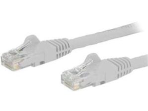 StarTech.com Cable Patch Cat6 UTP sin Enganches RJ-45 Macho - RJ-45 Macho, 50cm, Blanco ETHERNET GIGABIT SIN ENGANCHES