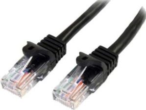 Cable Patch StarTech.com Cat5 UTP sin Enganches RJ-45 Macho - RJ-45 Macho, 50cm, Negro ETHERNET SIN ENGANCHE