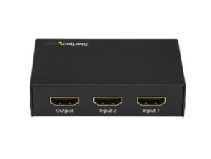 StarTech.com Switch Conmutador HDMI de 2 Puertos, Negro TOS 4K 60HZ ULTRA HD