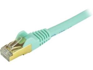 StarTech.com Cable Patch Cat6a STP sin Enganches RJ-45 Macho - RJ-45 Macho, 30cm, Turquesa CAT6 BLINDADO AQUA STP
