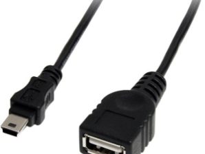 StarTech.com Cable USB A Macho - Mini-USB B Hembra, 30cm, Negro .