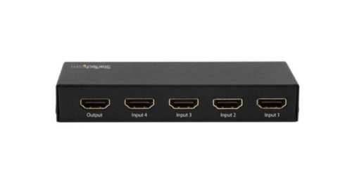 StarTech.com Switch Conmutador Automático HDMI de 4 Puertos, Negro TOS 4K 60HZ ULTRA HD