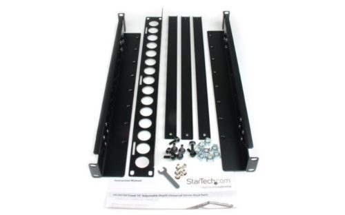 StarTech.com Rieles Ajustables para Rack 19", 1U, hasta 25Kg, Negro .