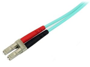 Cable StarTech.com Fibra Óptica Multimodo Dúplex LC Macho - LC Macho, 2 Metros, Turquesa .