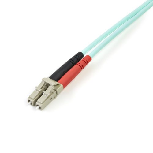 Cable StarTech.com Fibra Óptica Multimodo Dúplex LC Macho - LC Macho, 2 Metros, Turquesa .