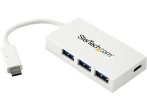 StarTech.com Hub Concentrador USB C 3.0 Macho - 3x USB A/1x USB Tipo C Hembra, 5000 Mbit/s, Blanco TOS USB C Y USB A BLANCO