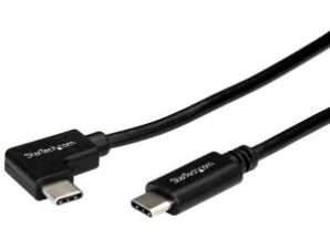 StarTech.com Cable en Angulo, USB C Macho - USB C Macho, 1 Metro, Negro A LA DERECHA USB TIPO C USBC