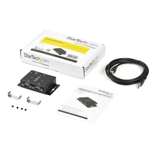 Adaptador StarTech.com Serial Macho - USB-B Hembra, Negro FTDI DE 2 PUERTOS DE PARED