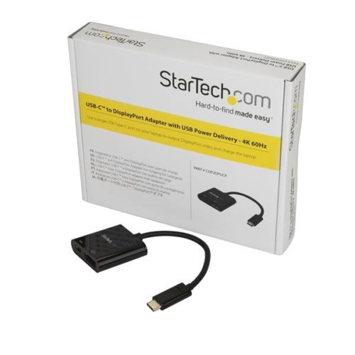 StarTech.com Adaptador de Video Externo USB-C Macho - DisplayPort Hembra, Negro A DISPLAYPORT EXTERNO CON PD
