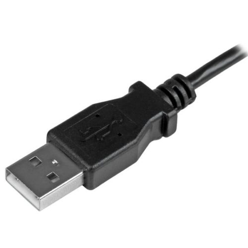 StarTech.com Cable USB A Macho - Micro USB B Macho Acodado a la Izquierda, 50cm, Negro IZQUIERDA PARA SMARTPHONES