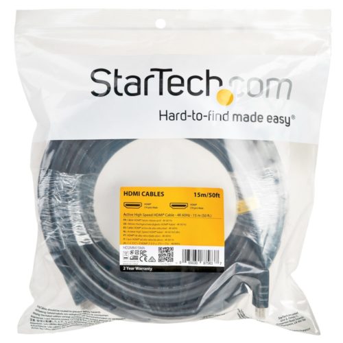 Cable StarTech.com HD2MM15MA - 15 m - HDMI - 4K - Macho / Macho ON ETHERNET ACTIVO 4K CL2