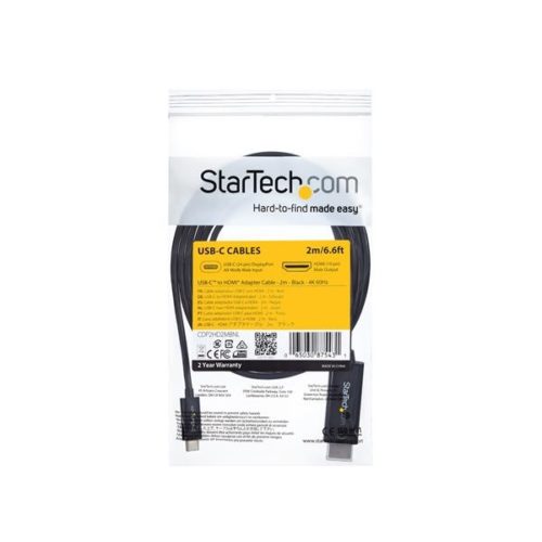 StarTech.com Cable USB-C Macho - HDMI 4K Macho, 2 Metros, Negro HDMI 4K 60HZ NEGRO