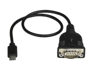 StarTech.com Cable USB C Macho - DB-9 Macho, 40cm, Negro USBC TIPO C A SERIAL DB9 RS232