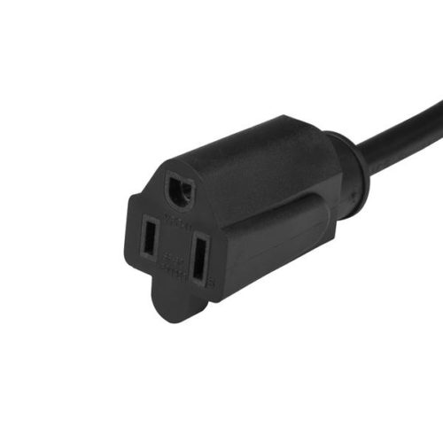 StarTech.com Cable de Poder Plano NEMA 5-15P Macho - NEMA 5-15R Hembra, 50cm, Negro NEMA 5-15P A NEMA 5-15R