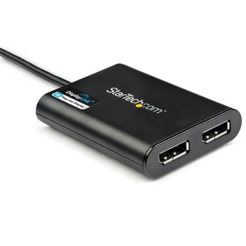 StarTech.com Adaptador USB 3.0 Macho - 2x DisplayPort Hembra, Negro USB 3.0 A DISPLAYPORT DOBLE 4K60