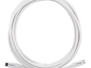 StarTech.com Cable USB-C 2.0 Macho - USB-C 2.0 Macho, 4 Metros, Blanco CON PD 5A USB 2.0 BLANCO