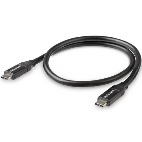 StarTech.com Cable USB-C Macho - USB-C Macho, 50cm, Negro CON CAPACIDAD PD 5A USB 2.0