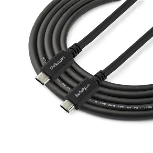 Startech.com Cable USB C Macho - USB C Macho, 1.8 Metros, Negro CON CAPACIDAD PD 5A USB 3.0