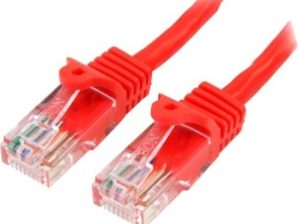 StarTech.com Cable Patch Cat5e UTP sin Enganches RJ-45 Macho - RJ-45 Macho, 1 Metro, Rojo CAT5E ETHERNET RJ45 SNAGLESS