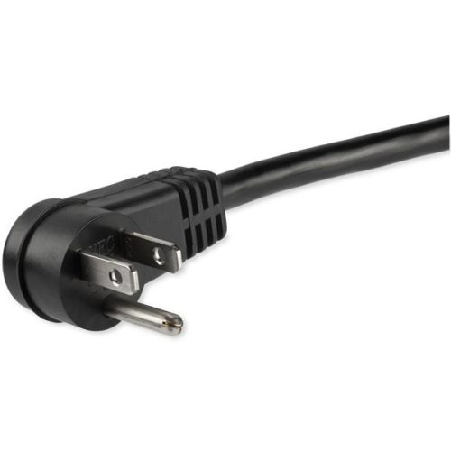 StarTech.com Cable de Poder Acodado NEMA 5-15P Macho - NEMA 5-15R Acoplador Hembra, 30cm, Negro 5-15R A NEMA 5-15P ACODADO PLANO