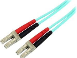 StarTech.com Cable Fibra Óptica Multimodo Dúplex OM3 LC Macho - LC Macho, 1 Metro, Turquesa MULTIMOD 50/125 DUPLEX 1M AQUA