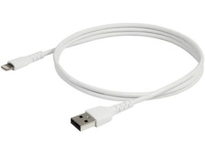 StarTech.com Cable Lighting Macho - USB A Macho, 1 Metro, Blanco CERTIFICADO MFI APPLE BLANCO