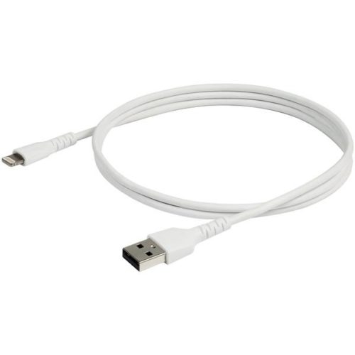 StarTech.com Cable Lighting Macho - USB A Macho, 1 Metro, Blanco CERTIFICADO MFI APPLE BLANCO
