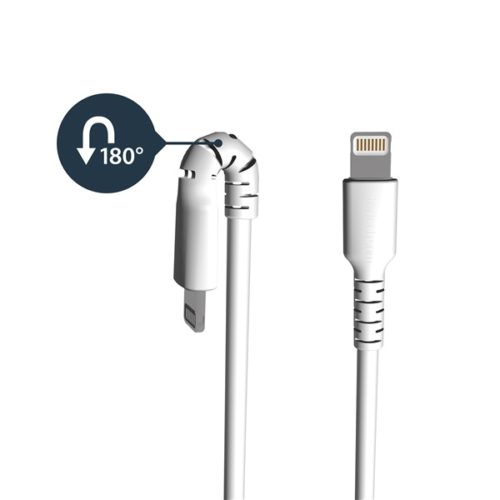 StarTech.com Cable Lighting Macho - USB A Macho, 1 Metro, Blanco CERTIFICADO MFI APPLE BLANCO