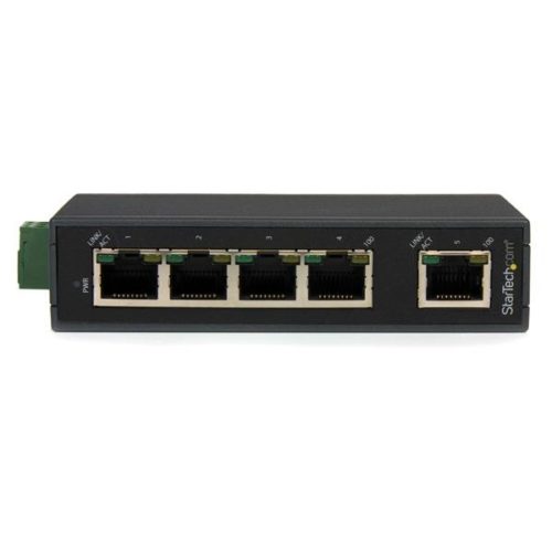 Switch StarTech.com Fast Ethernet IES5102, 5 Puertos 10/100Mbps, 200Mbit/s - No Administrable SWITCH IP30 PARA RIEL DIN