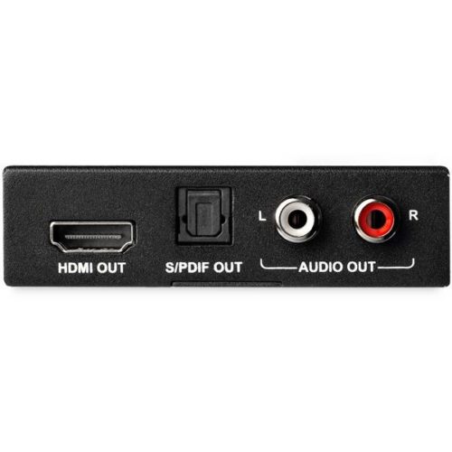 StarTech.com Video Splitter HDMI, 2 Puertos HDMI, RCA + Toslink, Negro 4K 60HZ - EXTRACTOR DE AUDIO - HDR