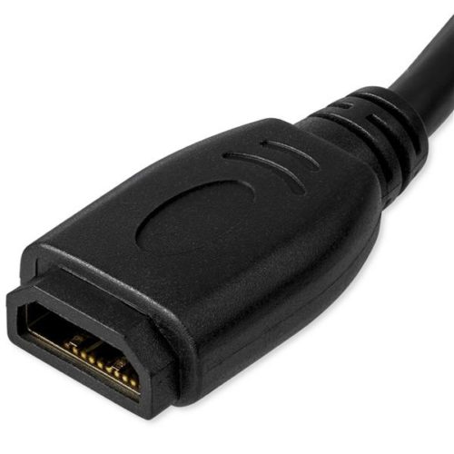 StarTech.com Cable HDMI A Macho - HDMI A Hembra, 15cm, Negro CONECTORES DE AGARRE - 4K 60HZ