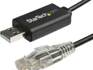 Cable USB StarTech.com ICUSBROLLOVR - USB 2.0 - RJ-45 - 1.8Mts - Negro DE 1.8 M PARA CONSOLA CISCO