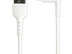 Cable Acodado USB StarTech.com RUSBLTMM2MWR - USB a Lightning - 2 Mts - Blanco PARA IPHONE DE 2M - MFI - BLANCO