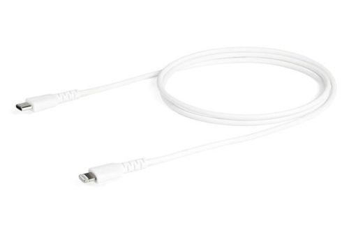 Cable USB StarTech.com RUSBCLTMM1MW - USB-C a Lightning - 1 M - Fibra Aramida - Blanco COLOR BLANCO - CERTIFICADO MFI