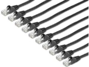 Cable de Red StarTech.com - Cat6 - RJ-45 - 4.6M - Negro - 10 Piezas 4.6M - PACK DE 10 - SIN ENGANCHE