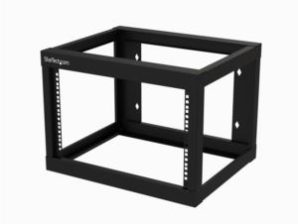 Rack StarTech.com Abierto 2 Postes, 6U, hasta 80kg, Negro PARED 6U 2 POSTES - MARCO ABIERTO