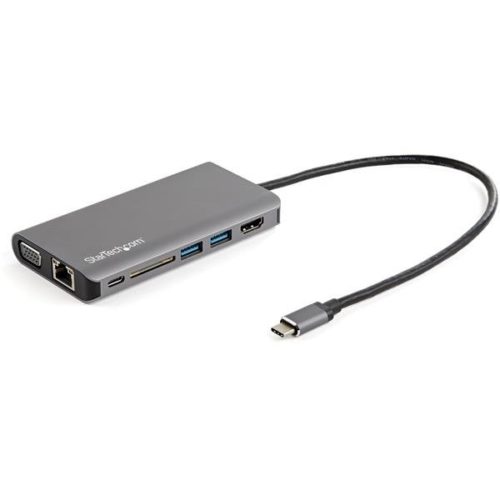 Docking Station StarTech.com - USB-C - HDMI - VGA - RJ-45 - SD - 3.5mm - USB - Macho/Hembra HDMI/VGA - 100W PD - LECTOR DE SD