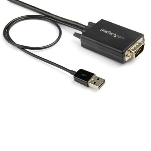 Adaptador StarTech.com VGA2HDMM2M - VGA a - HDMI - Alimentación USB - 2 Mts - 1080p - Negro DE 2M - CON AUDIO VíA USB - 1080P