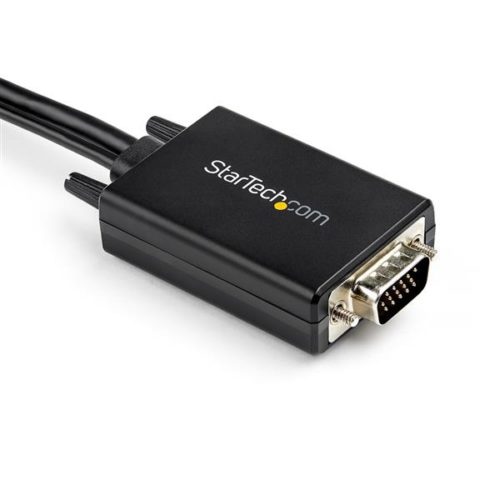 Adaptador StarTech.com VGA2HDMM2M - VGA a - HDMI - Alimentación USB - 2 Mts - 1080p - Negro DE 2M - CON AUDIO VíA USB - 1080P