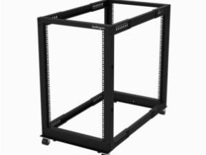 Rack Abierto StarTech.com 4 Postes, 18U, hasta 544kg, Negro 18U - 4 POSTES - AJUSTABLE
