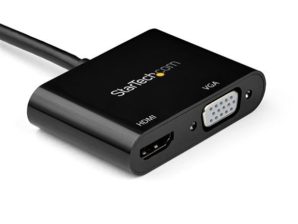 Adaptador Mini StarTech.com DisplayPort Macho - HDMI/VGA Macho, Negro VGA - 4K 60HZ - THUNDERBOLT 2