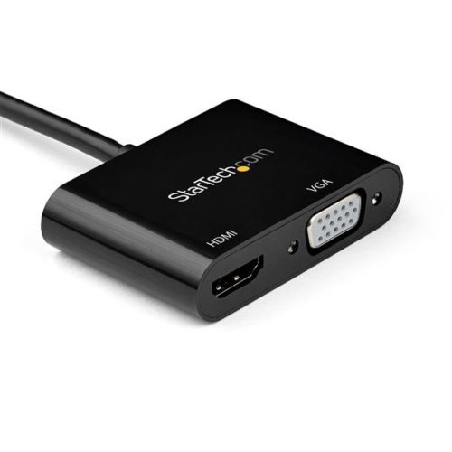 Adaptador Mini StarTech.com DisplayPort Macho - HDMI/VGA Macho, Negro VGA - 4K 60HZ - THUNDERBOLT 2