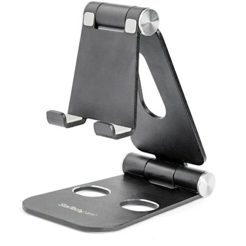 Soporte StarTech.com de Escritorio para Celular y Tablet, hasta 13", Negro Y TABLET - PLEGABLE - NEGRO