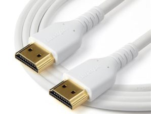 StarTech.com Cable HDMI con Ethernet HDMI Macho - HDMI Macho, 2 Metros, Blanco DE 2M CON ETHERNET - FIBRA ARAMIDA
