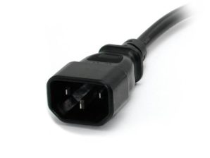 StarTech.com Cable de Poder C14 Acoplador Macho - NEMA 5-15R Hembra, 30cm, Negro CK 10 - ADAPTADOR NEMA 5 15R A C14