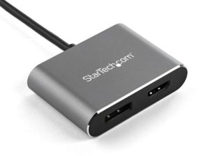 StarTech.com USB C Macho - HDMI/DisplayPort Hembra, Negro/Gris S USB-C A HDMI O DP - 4K 60HZ