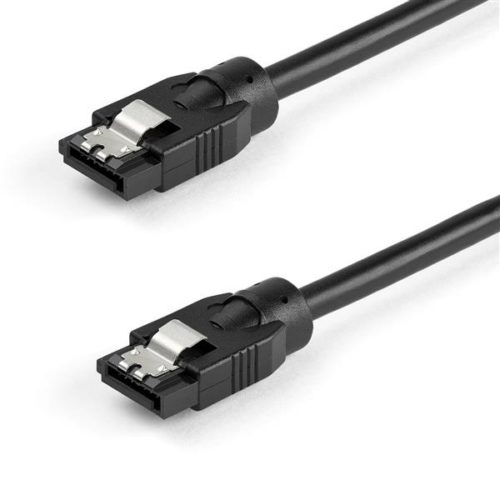 StarTech.com Cable SATA 7-pin Macho - SATA 7-pin Macho, 60cm, Negro CONECTORES CON CIERRE - 6GBS