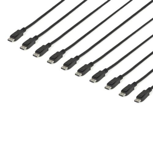 StarTech.com Cable DisplayPort Macho - DisplayPort Macho, 4.6 Metros, Negro 10 Piezas PESTILLO - PACK DE 10 - DP 1.2 4K