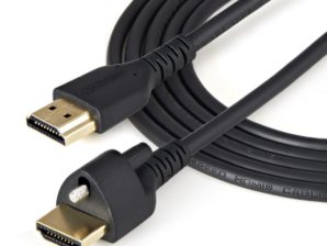 Cable Startech.com HDMI 2.0 Macho - HDMI 2.0 Macho, Tornillo de Seguridad, 1 Metro, Negro DE SEGURIDAD EN EL CONECTOR